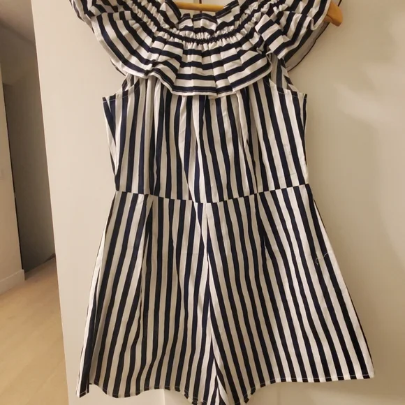 NWOT-SZ.6 Striped Jumper Navy & White - Picture 7 of 8